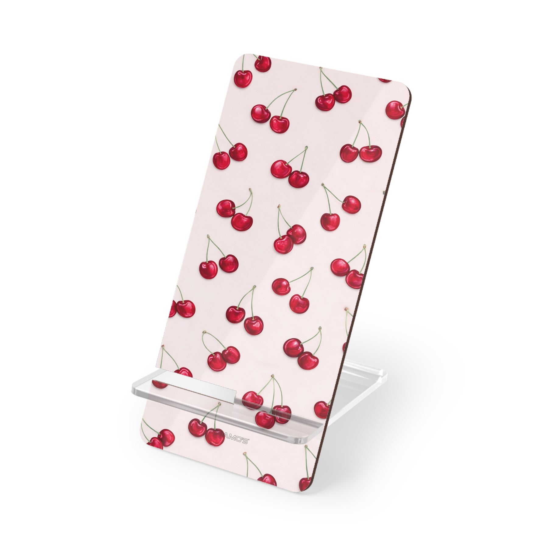 Cherry Pattern Phone Stand — Foldable Mobile Display Stand for Smartphones - 2.8" x 5.9" / Glossy - Shamo's