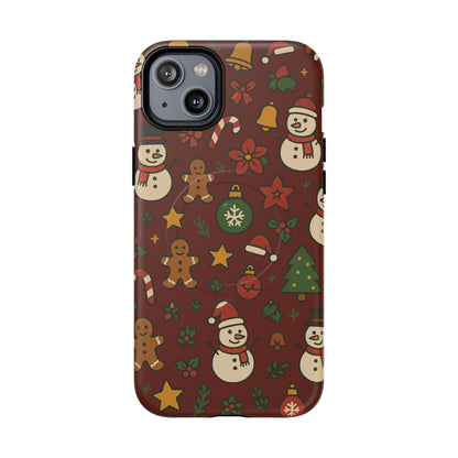 Snowman & Gingerbread Tough iPhone Case (MagSafe compatible)