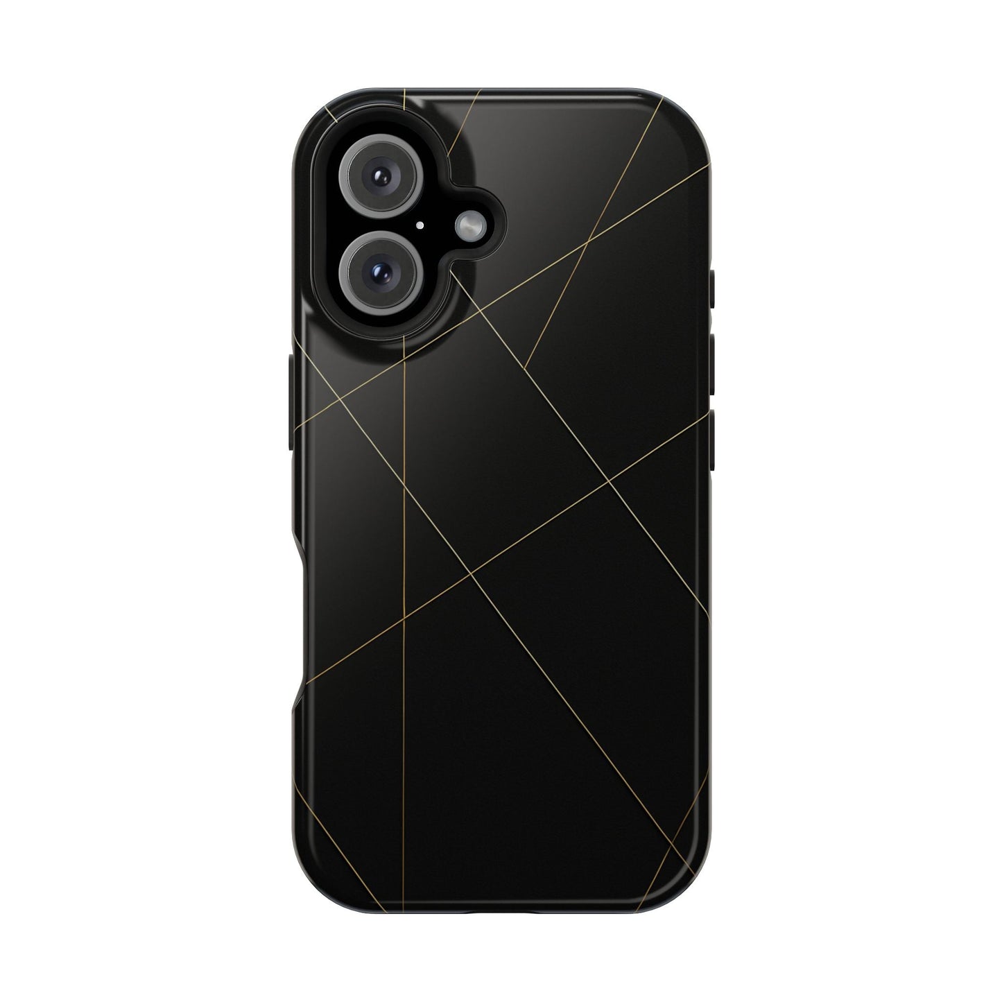 Black Geometric Design iPhone Case | MagSafe  Shamo's iPhone 16 / Glossy