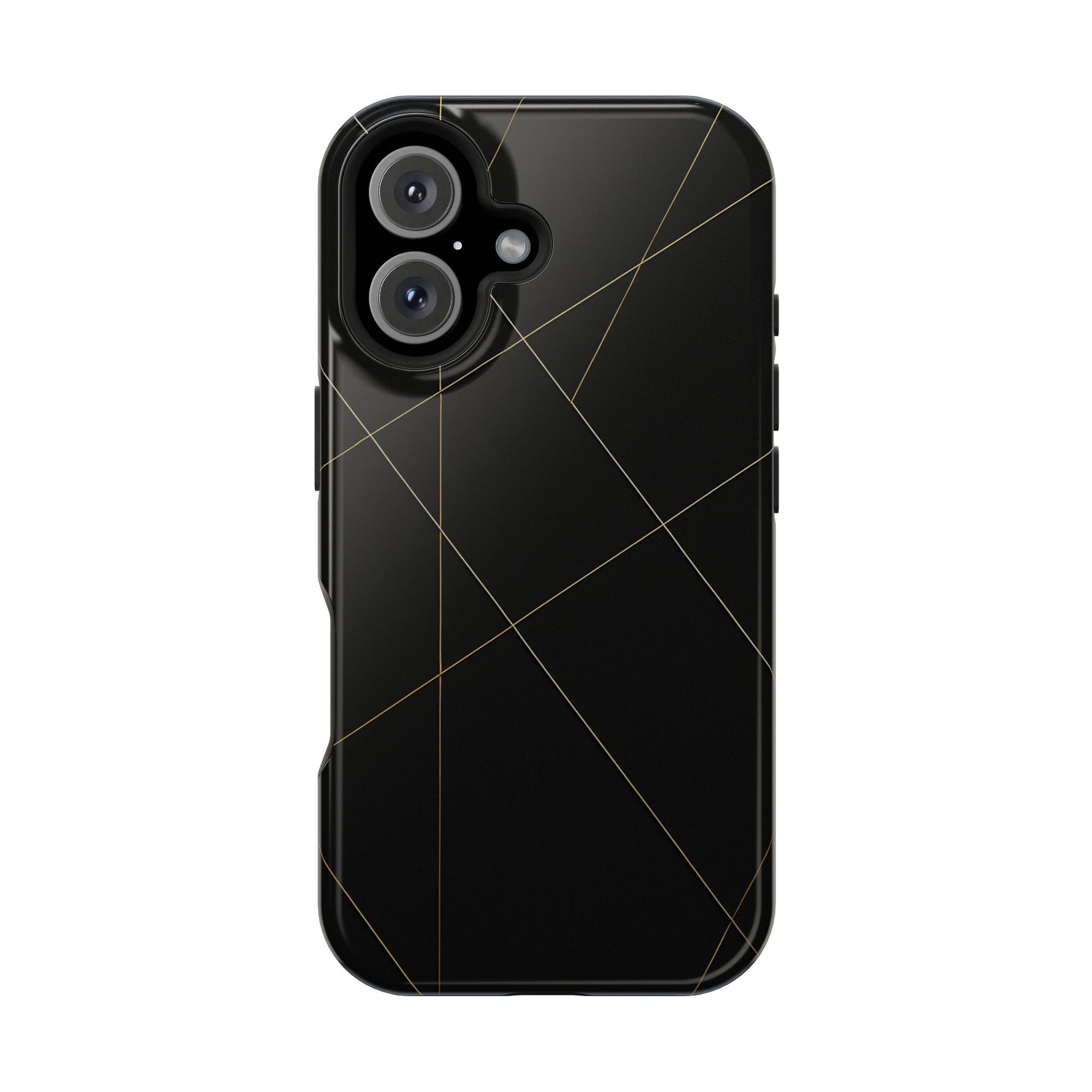 Black Geometric Design iPhone Case | MagSafe  Shamo's iPhone 16 / Glossy