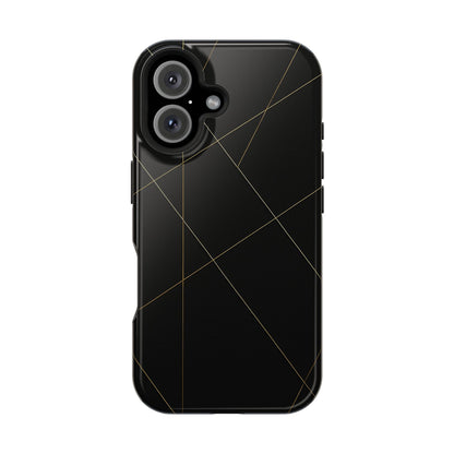 Black Geometric Design iPhone Case | MagSafe  Shamo's iPhone 16 / Glossy