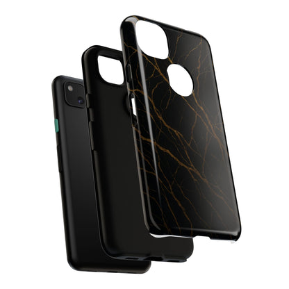 Black Marble Tough iPhone Case