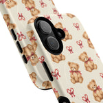 Coque iPhone Ourson des fêtes et sucres d’orge en forme de cœur avec MagSafe