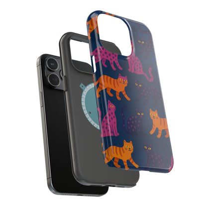 Colorful Cat Phone Case - MagSafe Impact-Resistant