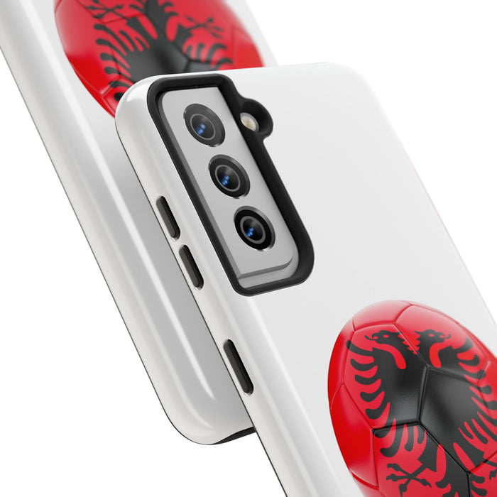 Tough Phone Cases with Albanian soccer flag