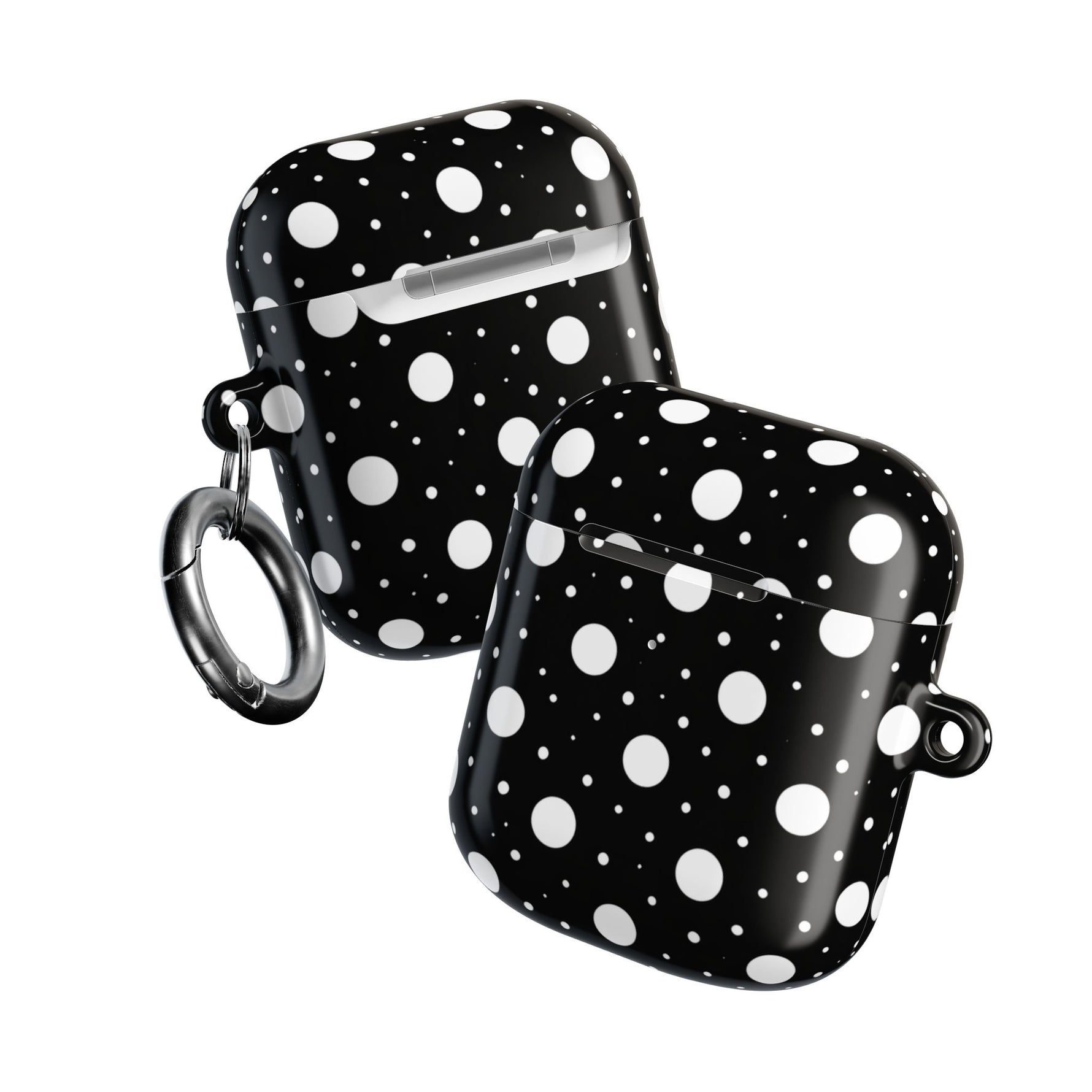 Polka Dot AirPod Case – Black & White Retro Spot Protective Cover