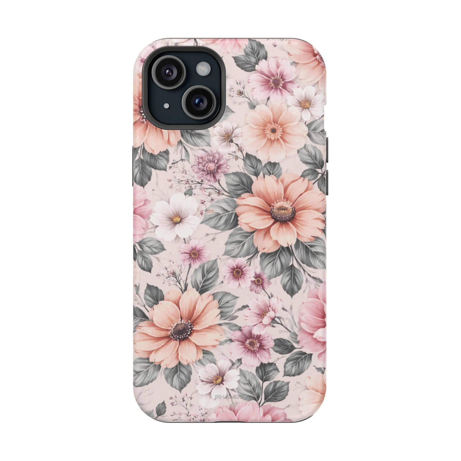 Floral Impact-Resistant Magnetic Phone Case