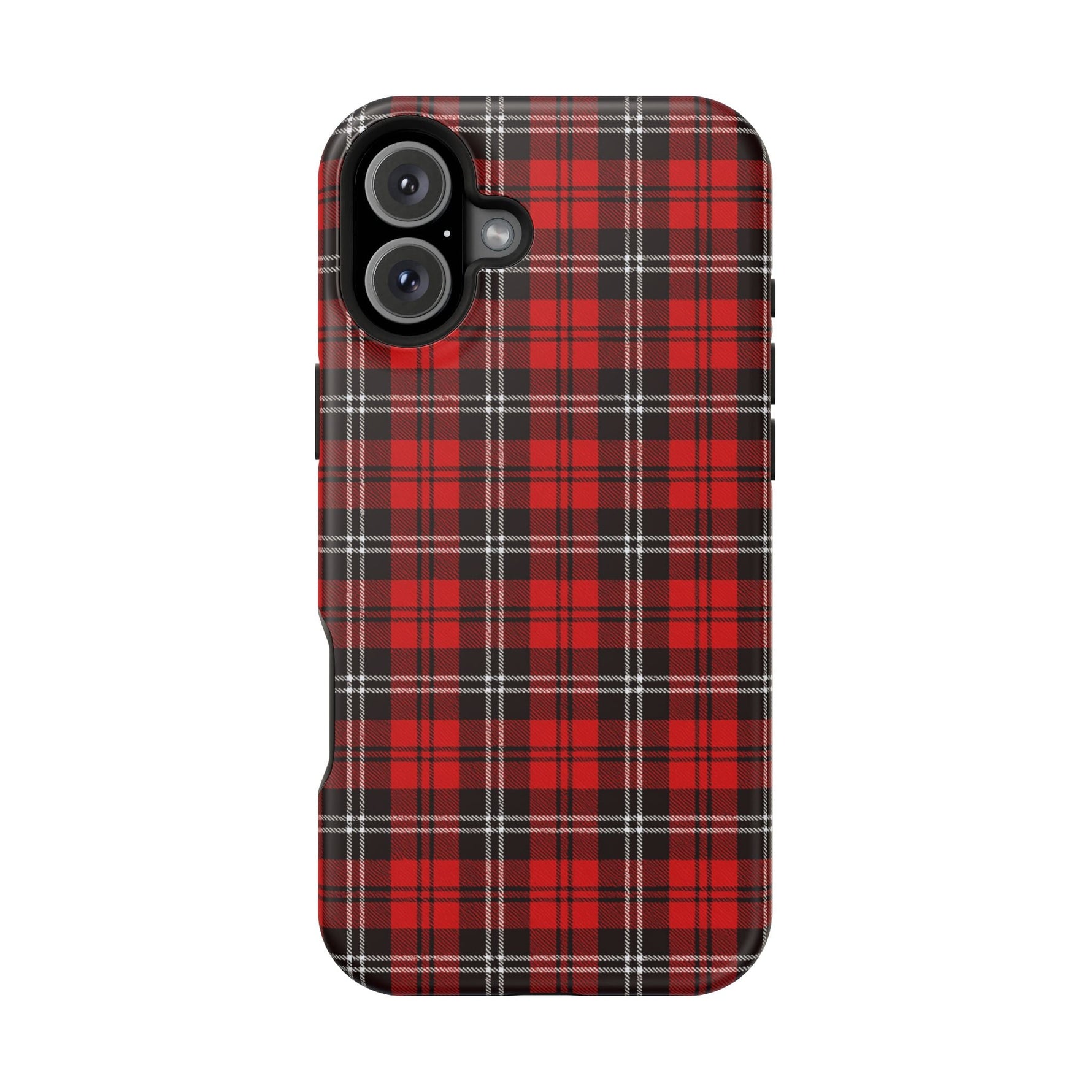 Red Tartan Plaid Impact-Resistant iPhone Case | MagSafe compatibility  Shamo's iPhone 16 Plus / Matte