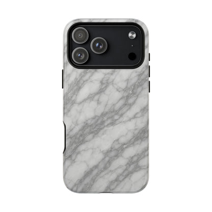 Silver Mist Marble iPhone Case with MagSafe - Shamo's
