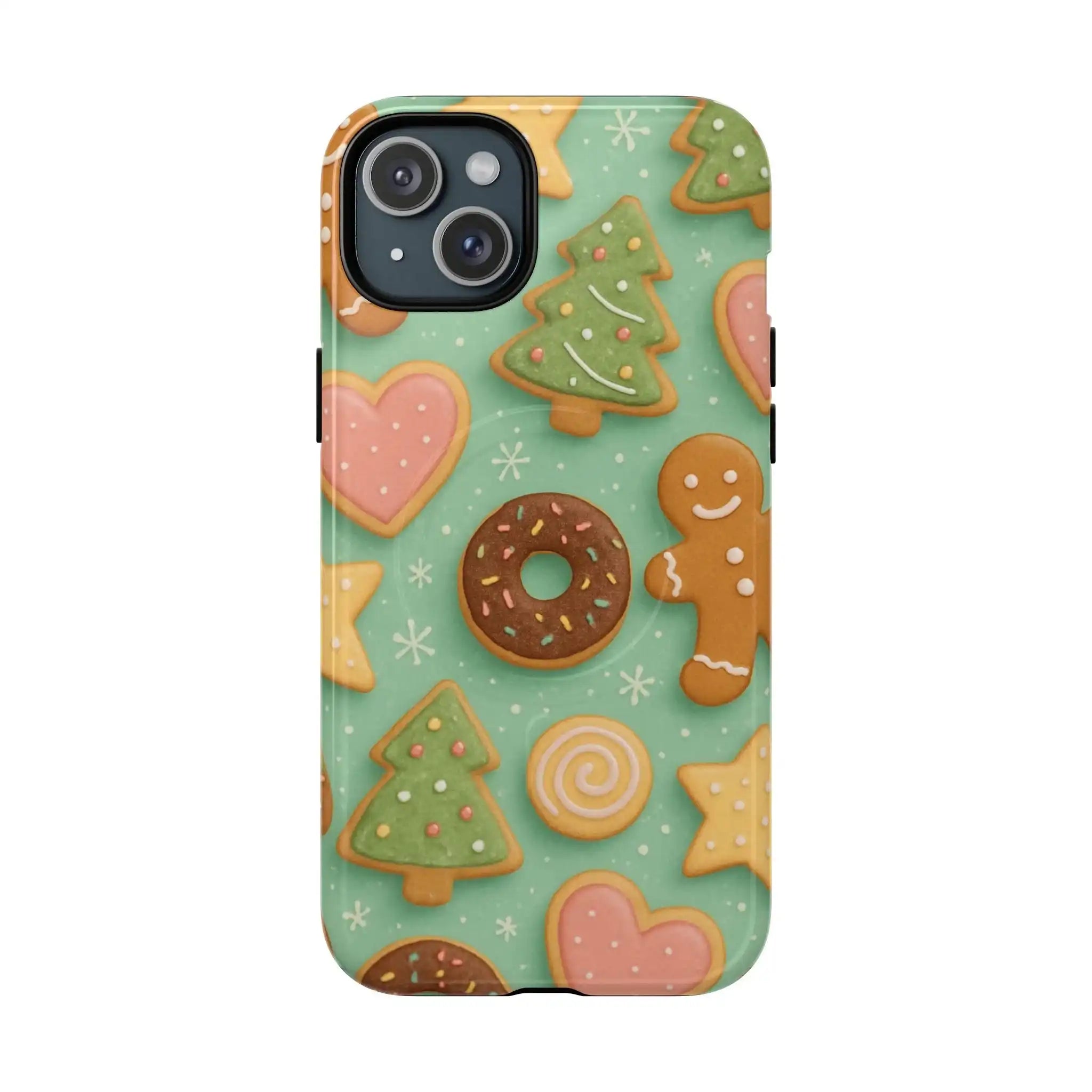 Holiday Cookie Pattern iPhone Case — MagSafe compatible  Shamo's iPhone 15 Plus / Glossy