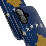 Kosovo Flag Tough iPhone Case — Navy Blue Stars & Gold Map (MagSafe compatible)  Shamo's