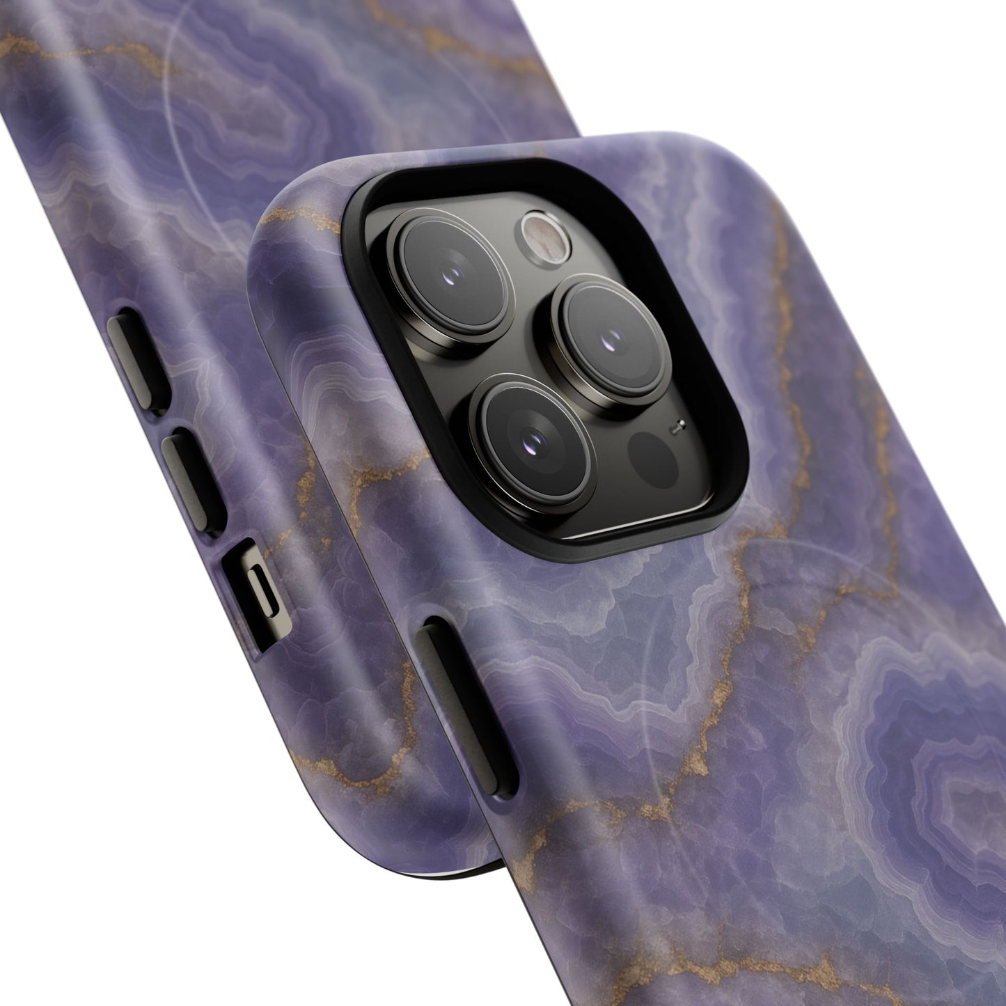 Purple Agate Marble iPhone Case with MagSafe