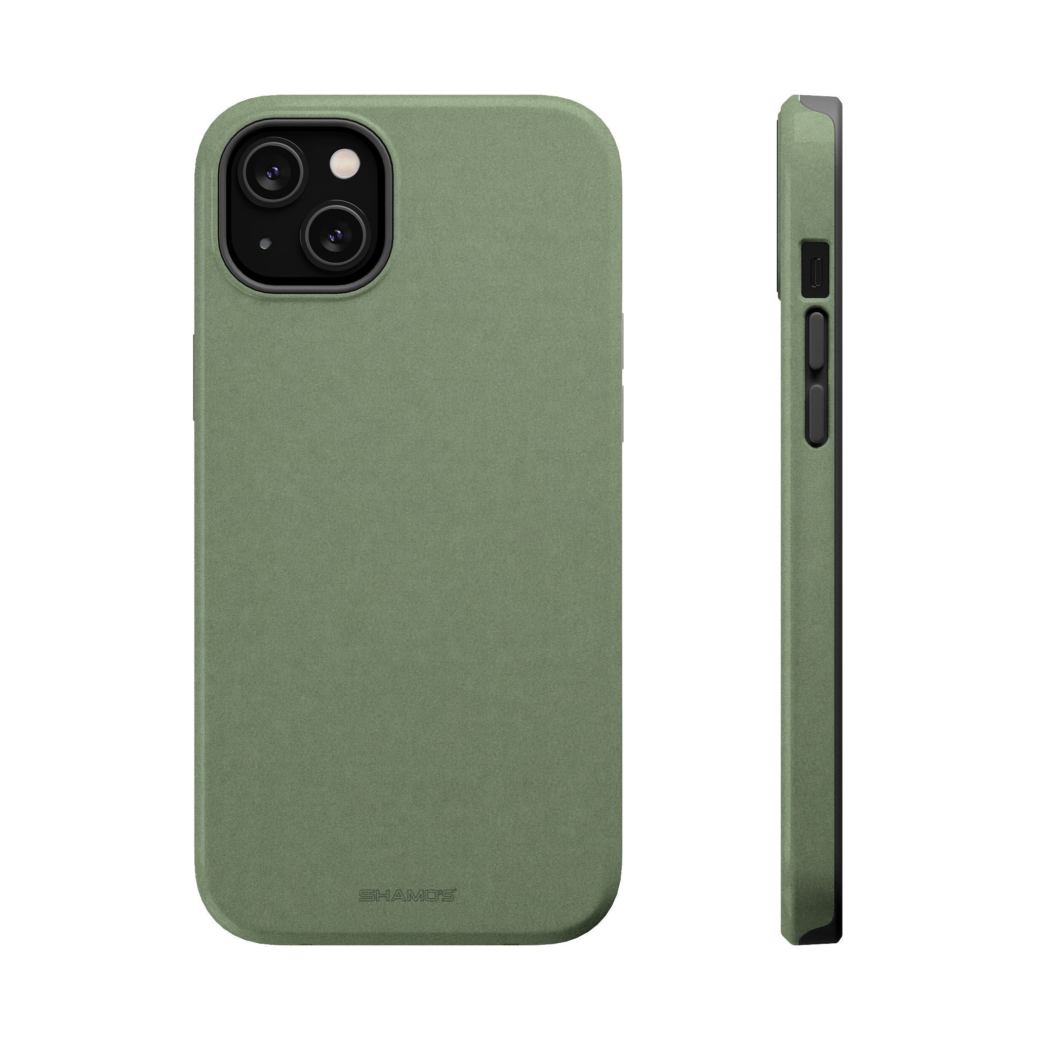 Olive Green MagSafe Compatible Impact-Resistant iPhone Case - iPhone 14 Plus / Glossy - Shamo's