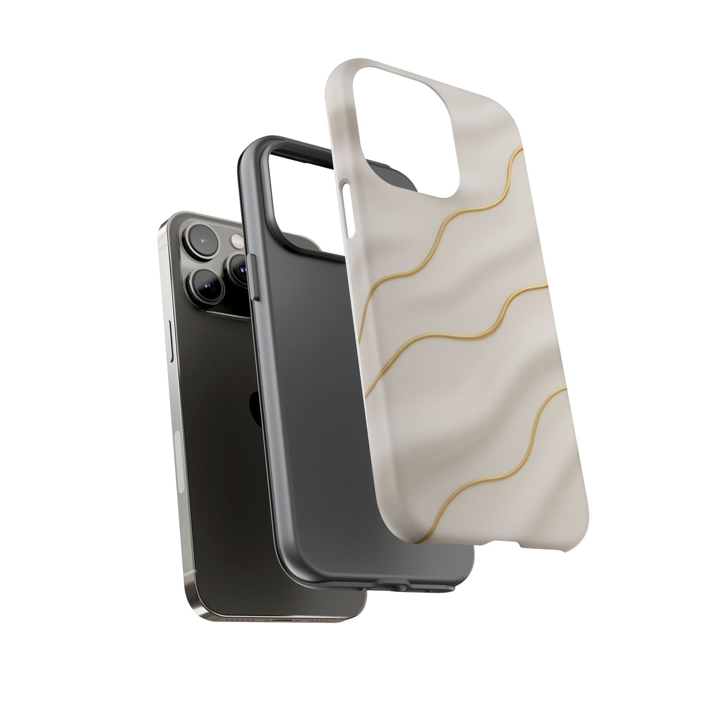 Elegant Gold Wave Tough iPhone Case
