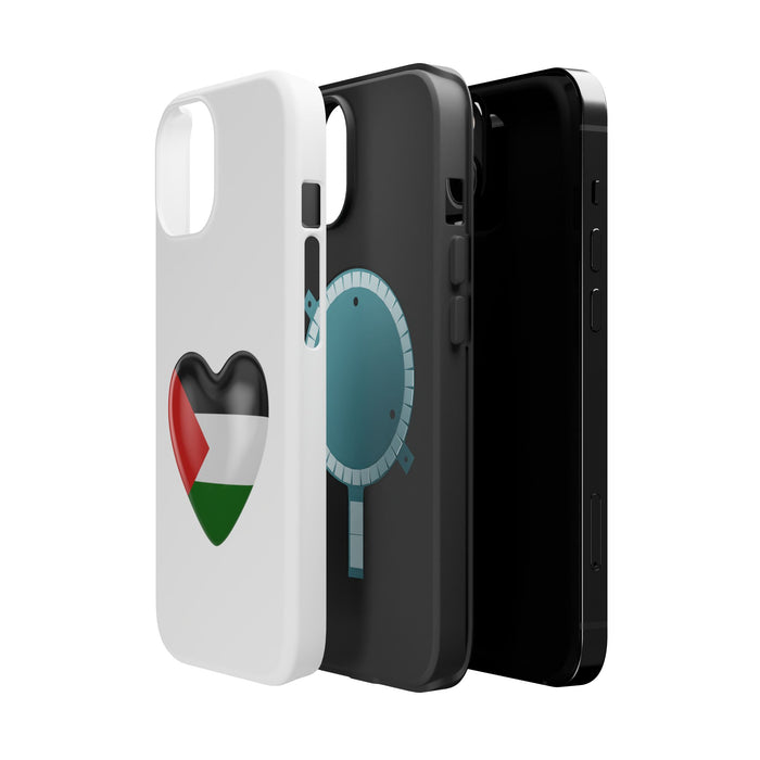 MagSafe Tough Cases with Palestinian flag in heart shape