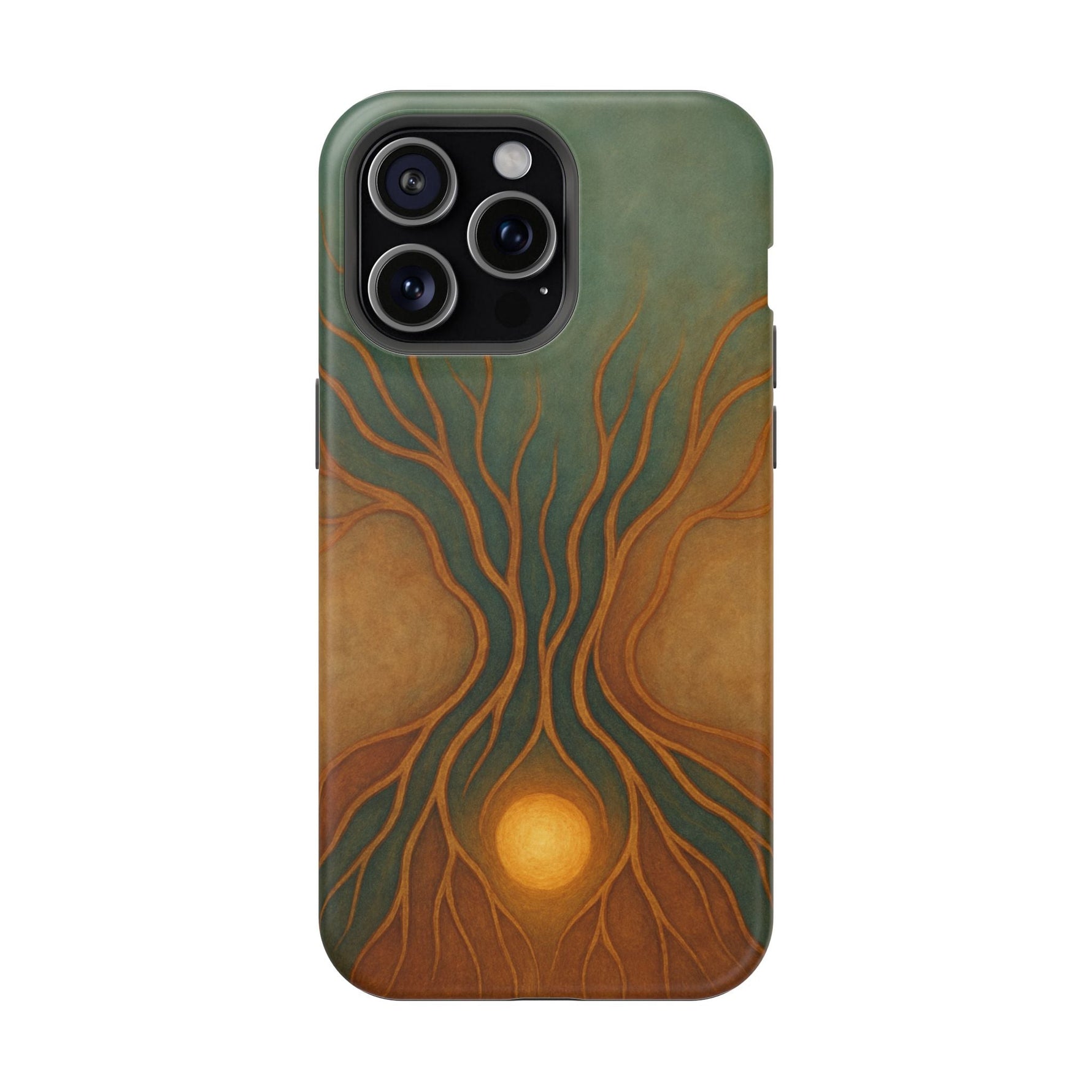 Abstract Tree of Life Design Golden Origin iPhone Case | MagSafe Compatible  Shamo's iPhone 15 Pro Max / Matte