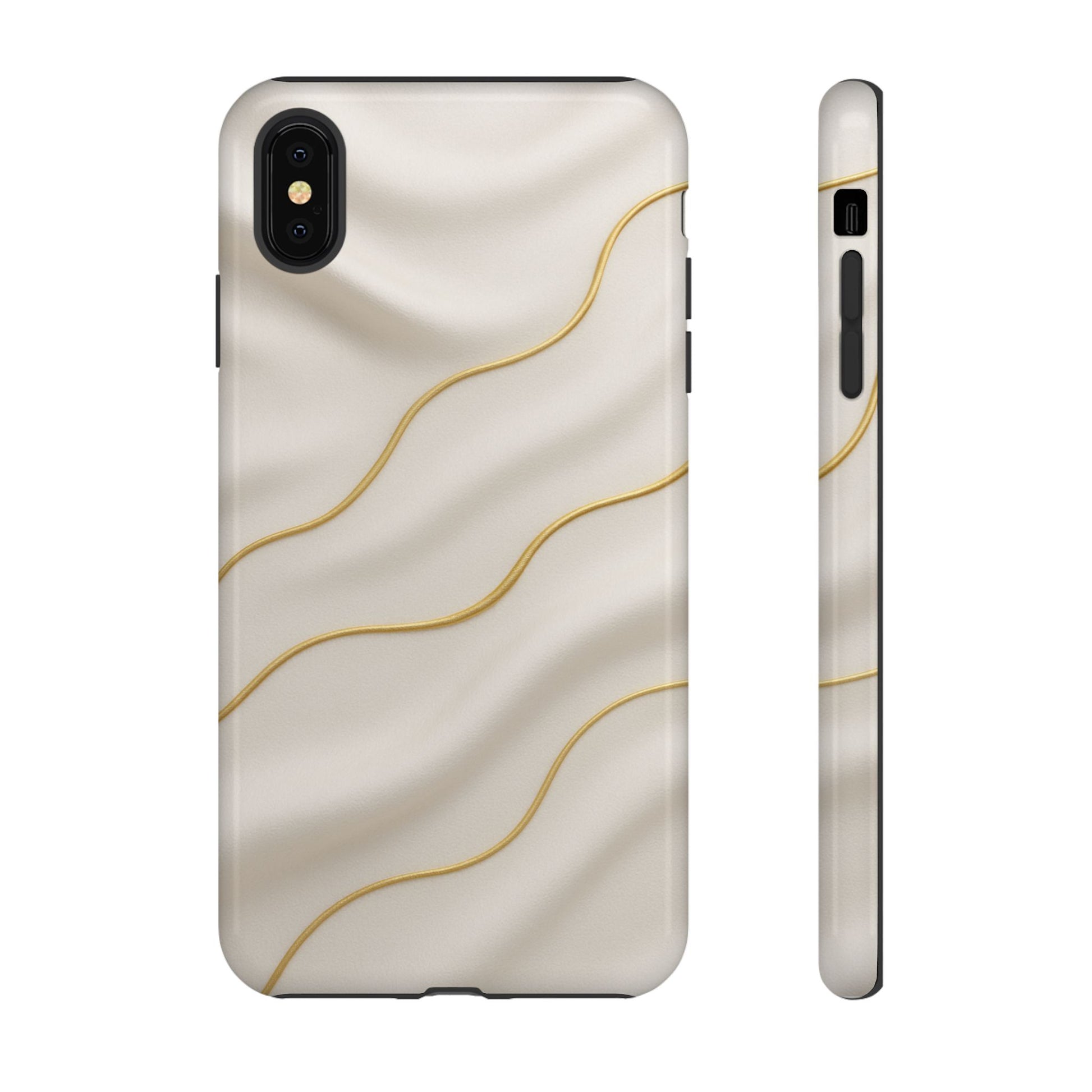 Elegant Gold Wave Tough iPhone Case - Shamo's