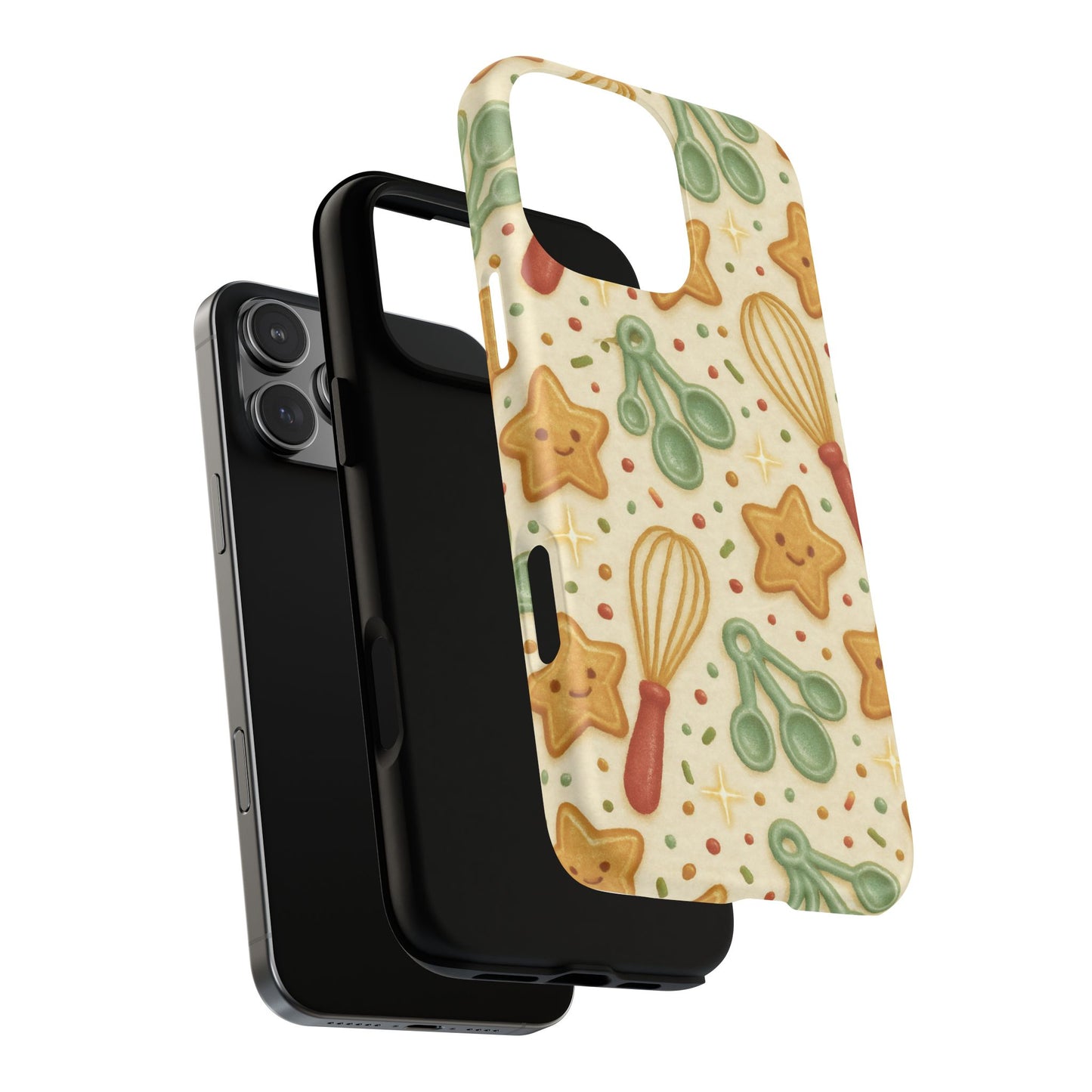 Baking Holiday iPhone Case — Cute Whisk & Cookie Pattern | compatible with MagSafe