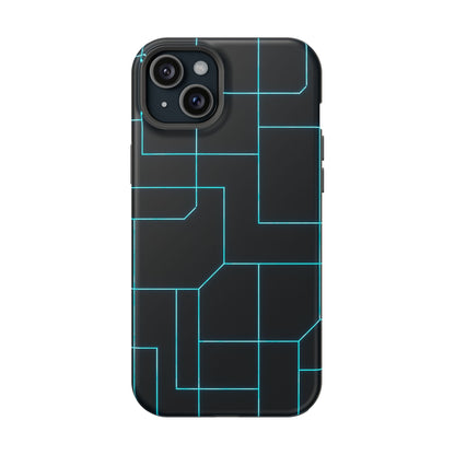 Neon Grid Magnetic Impact-Resistant iPhone Case | MagSafe compatible  Shamo's iPhone 15 Plus / Matte