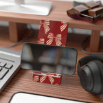 Red Ribbon Bows Phone Stand — Decorative Mobile Display Stand for Smartphones - 2.8" x 5.9" / Glossy - Shamo's