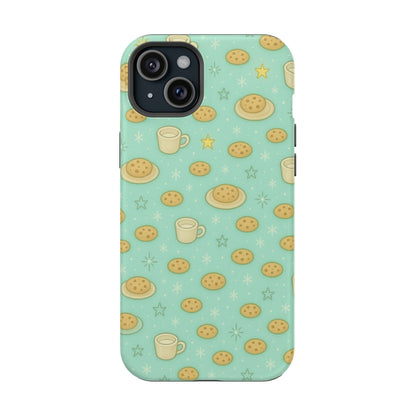 Cookie & Coffee Pattern Tough iPhone Case — Impact-Resistant