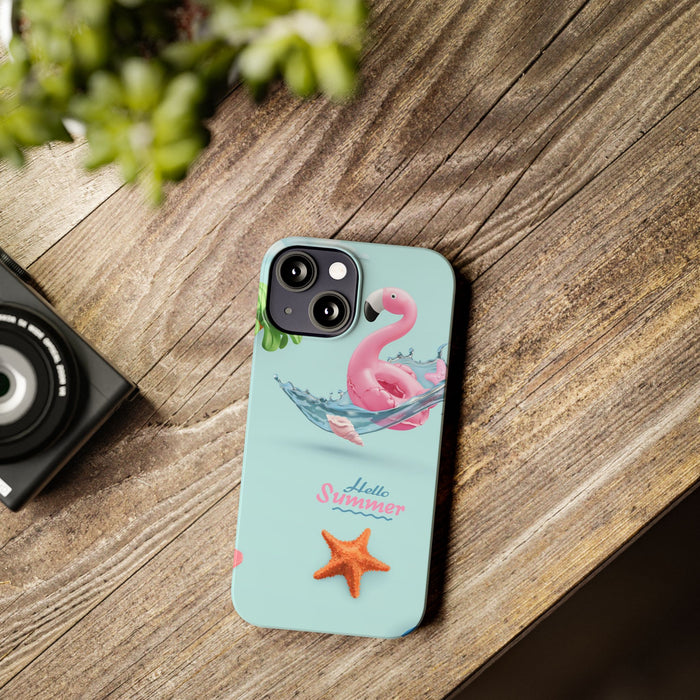 Slim Phone Cases with Hello Summer design