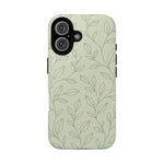 Sage Botanical Leaves Floral iPhone Case | MagSafe - Shamo's