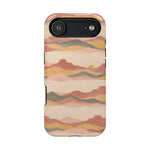 Sunset Trails – Desert Landscape MagSafe Phone Case, glossy iPhone 17 Air, rear view