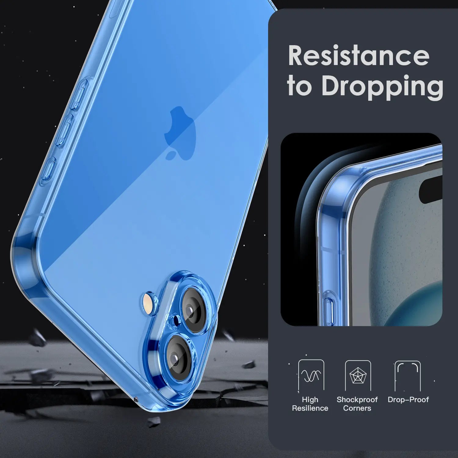 Clear case for iPhone 16 Series, Soft, TPU, Flexible - Shamo's