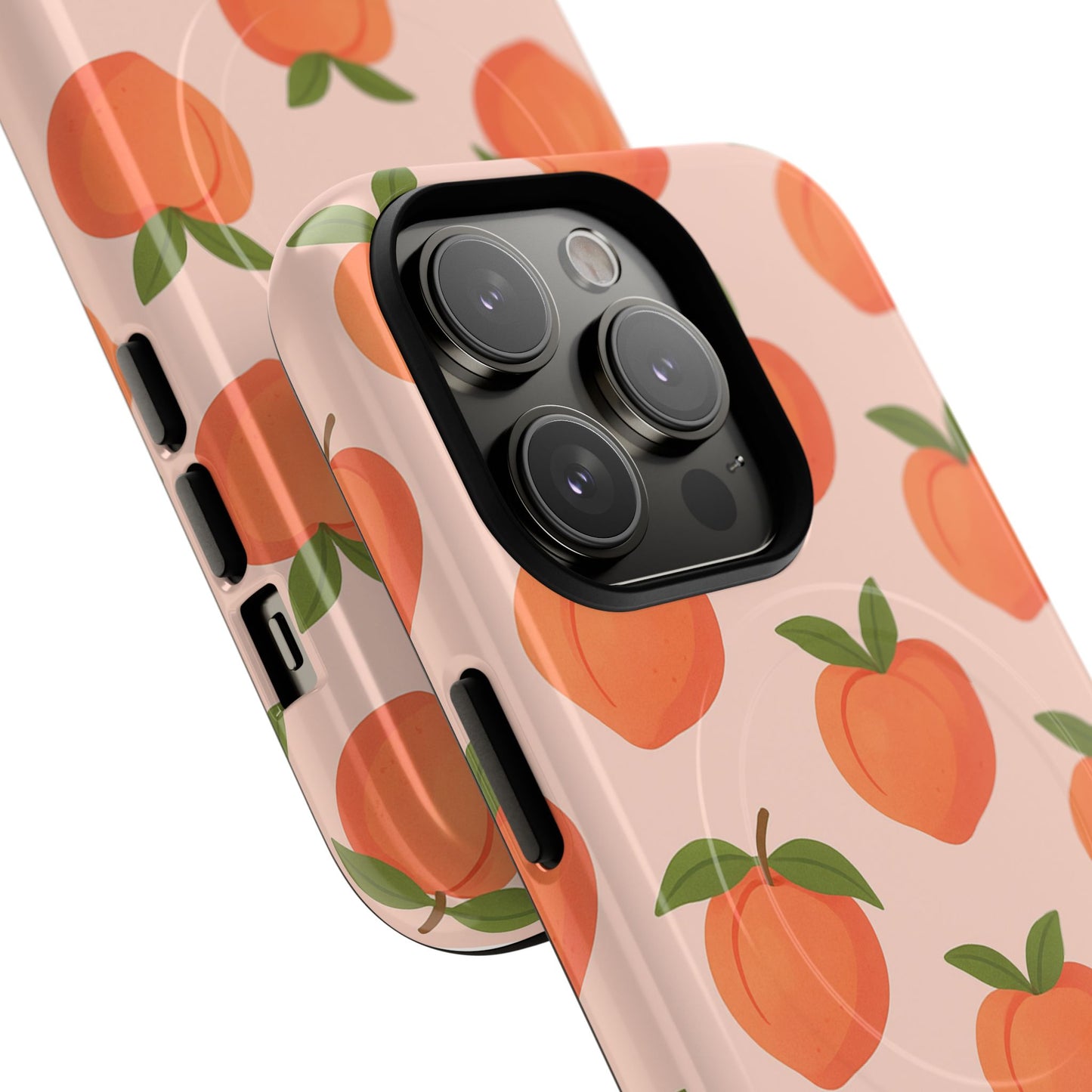 Peach Pattern Fruit Case for iPhone | MagSafe Compatible