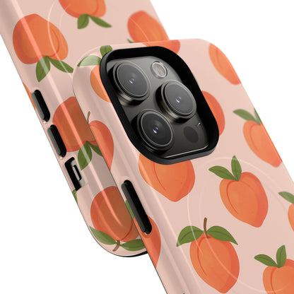 Peach Pattern Fruit Case for iPhone | MagSafe Compatible