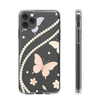 Butterfly Pearl Impact-Resistant Clear iPhone Case - iPhone 11 Pro Max / Without gift packaging - Shamo's