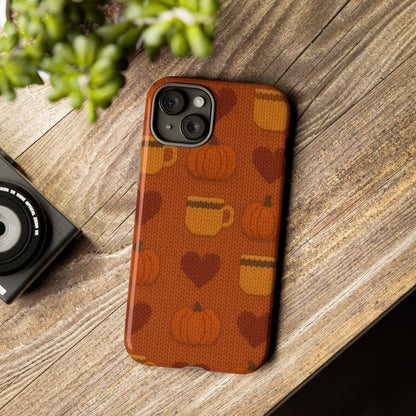 Fall Pumpkin & Coffee iPhone Case