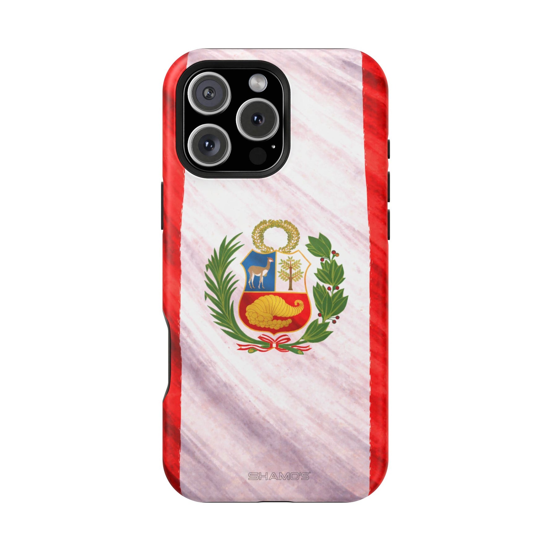 Peru Flag Magnetic Impact-Resistant Phone Case, Protective Patriotic Design, MagSafe Compatible - iPhone 16 Pro Max / Matte - Shamo's