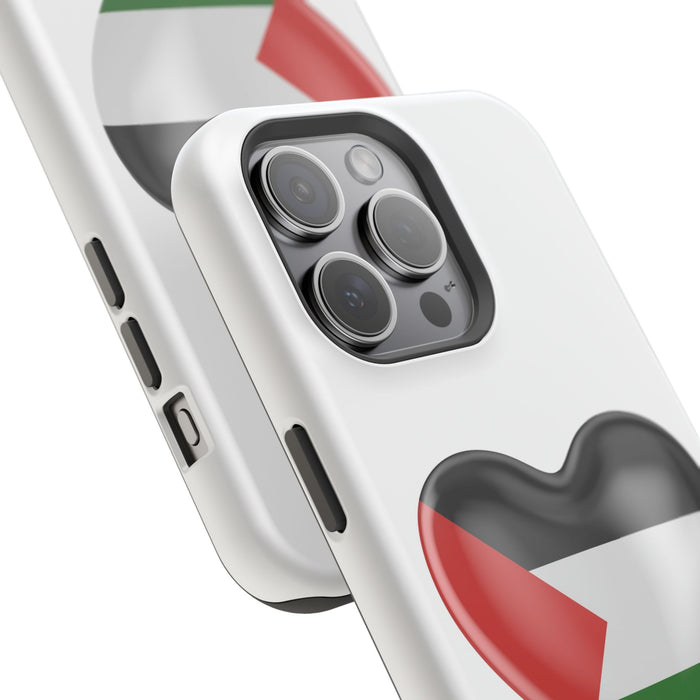 MagSafe Tough Cases with Palestinian flag in heart shape