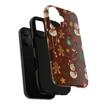 Snowman & Gingerbread Tough iPhone Case (MagSafe compatible)  Shamo's