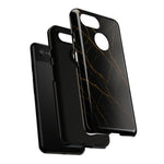 Black Marble Tough iPhone Case  Shamo's