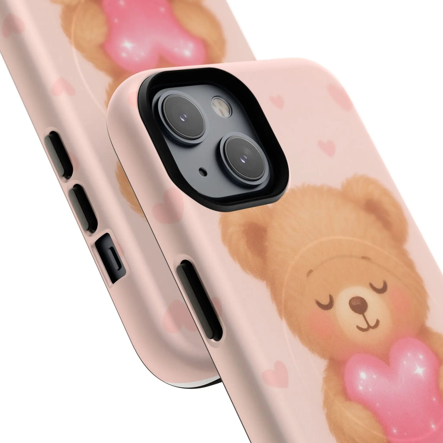 Heart Hug Teddy Bear iPhone Case – with MagSafe