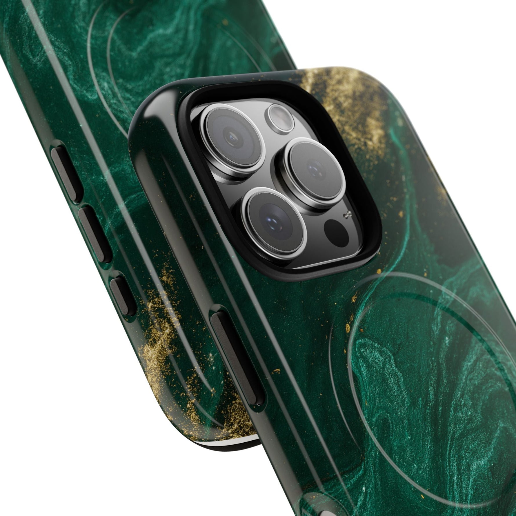 Emerald Marble with Gold Veins iPhone Case | with MagSafe  Shamo's
