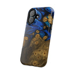 Blue Swirl & Burl Wood Impact iPhone Case | MagSafe compatible  Shamo's