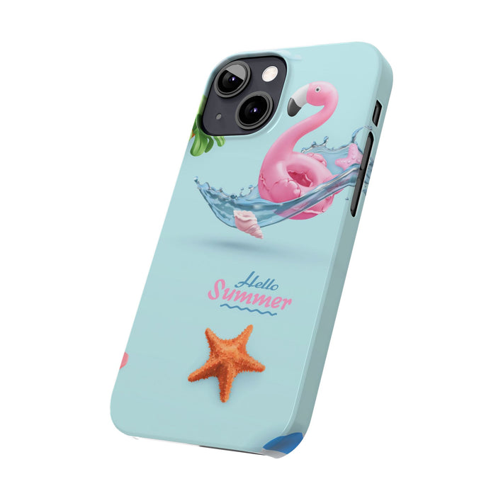 Slim Phone Cases with Hello Summer design