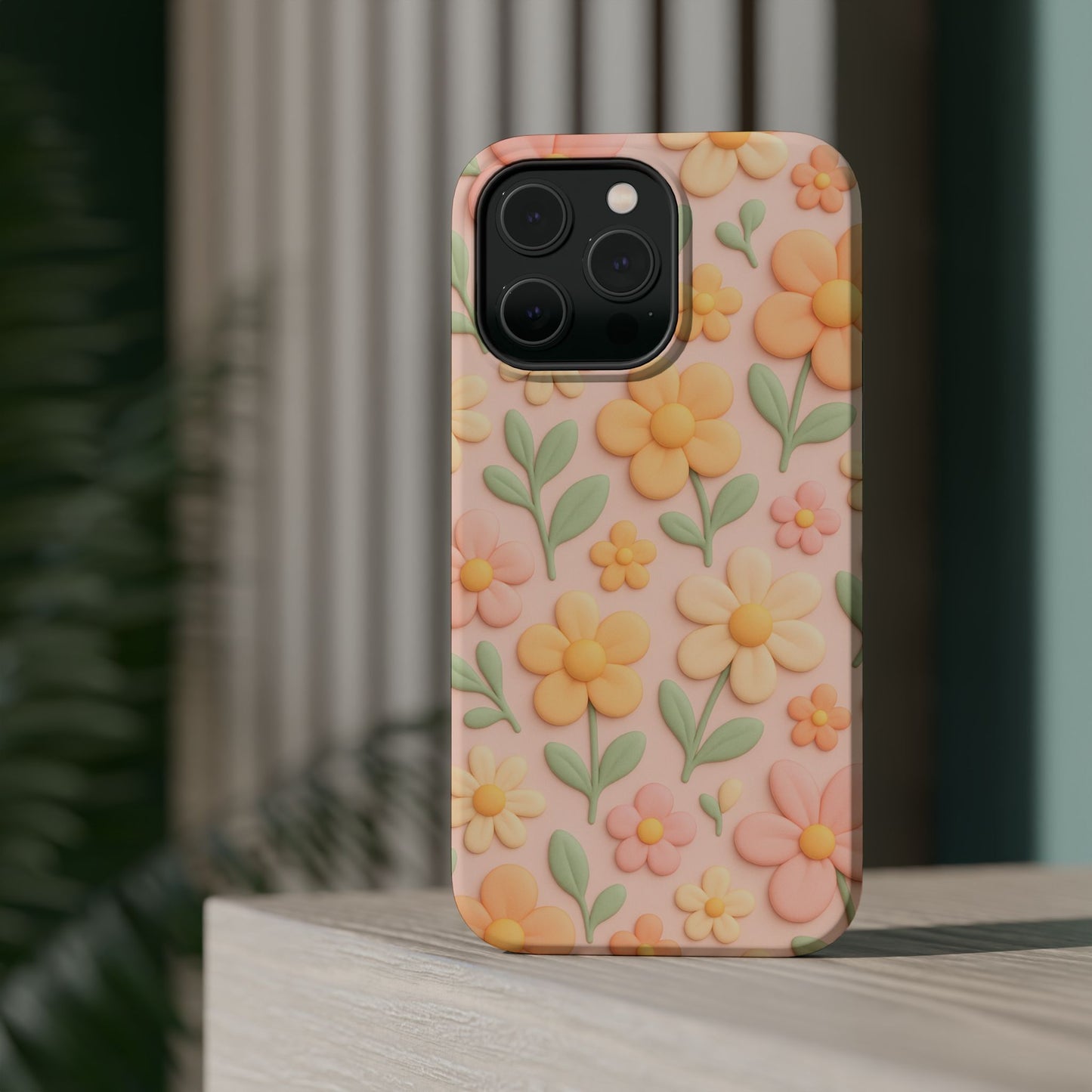 Vintage Floral 3D iPhone Case | MagSafe Compatible