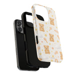 Beige Teddy Bear on Clouds iPhone Case with MagSafe