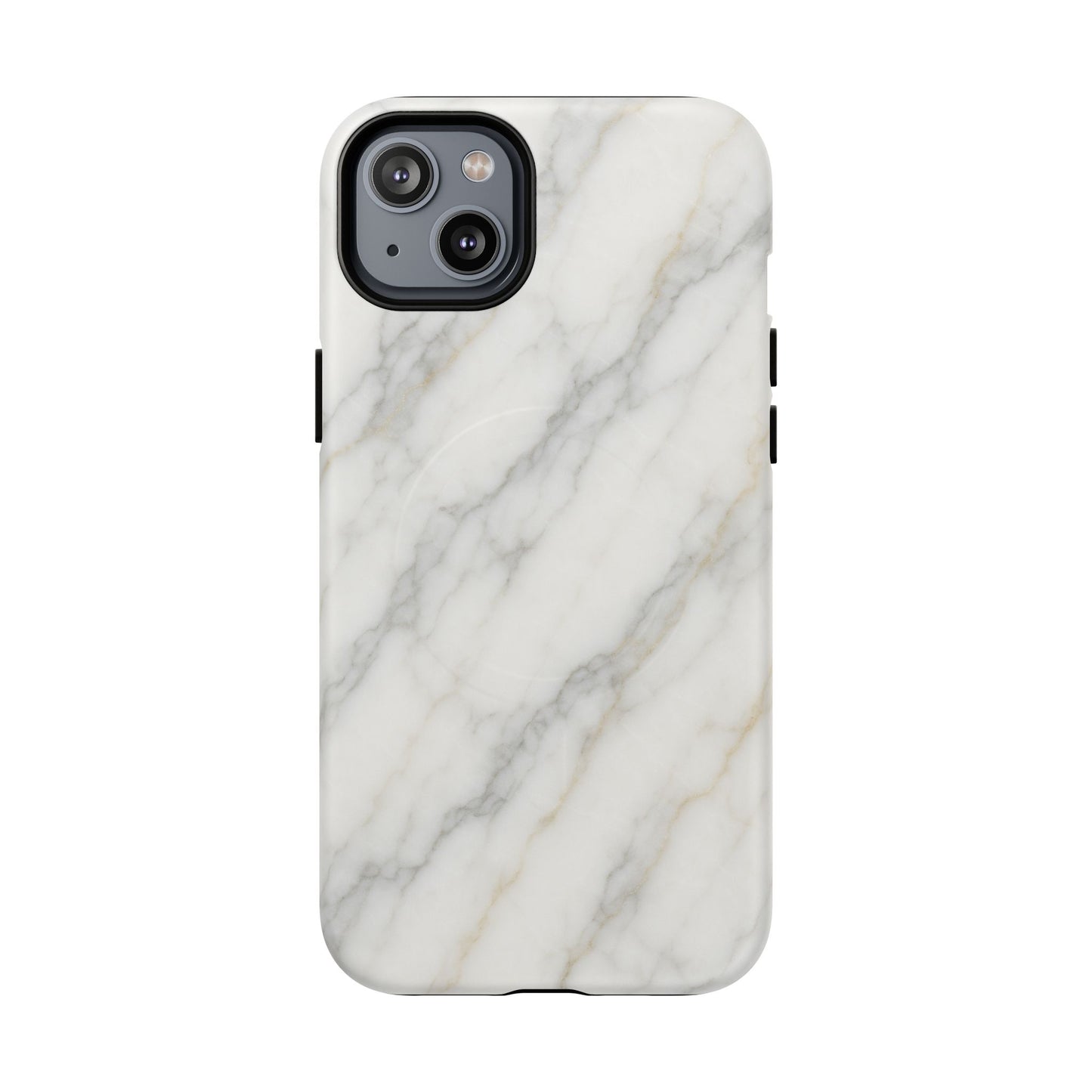 Classic White Marble iPhone Case with MagSafe - Shamo's