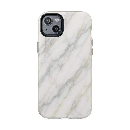 Classic White Marble iPhone Case with MagSafe - Shamo's