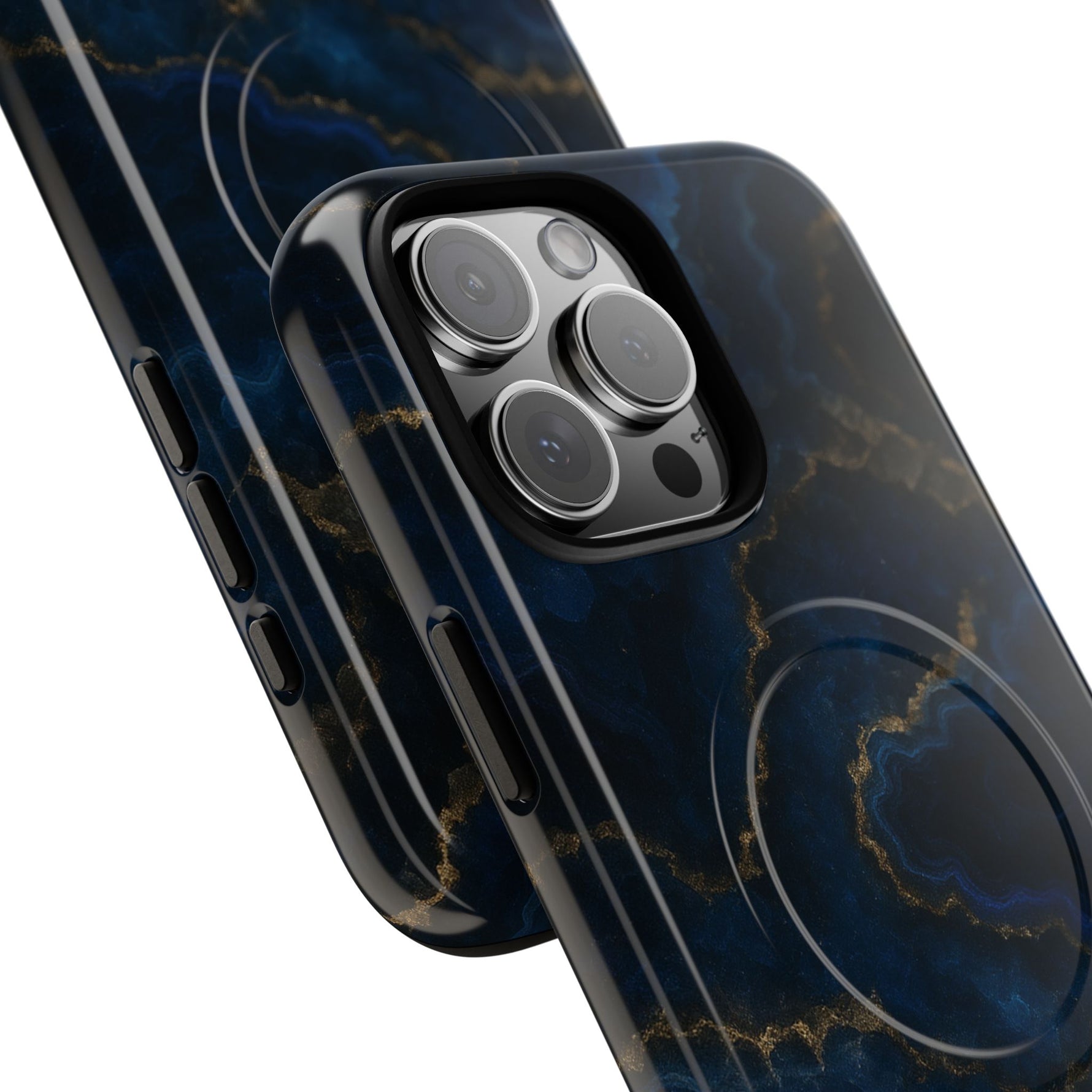 Midnight Marble iPhone Case with MagSafe - iPhone 17 / Glossy - Shamo's