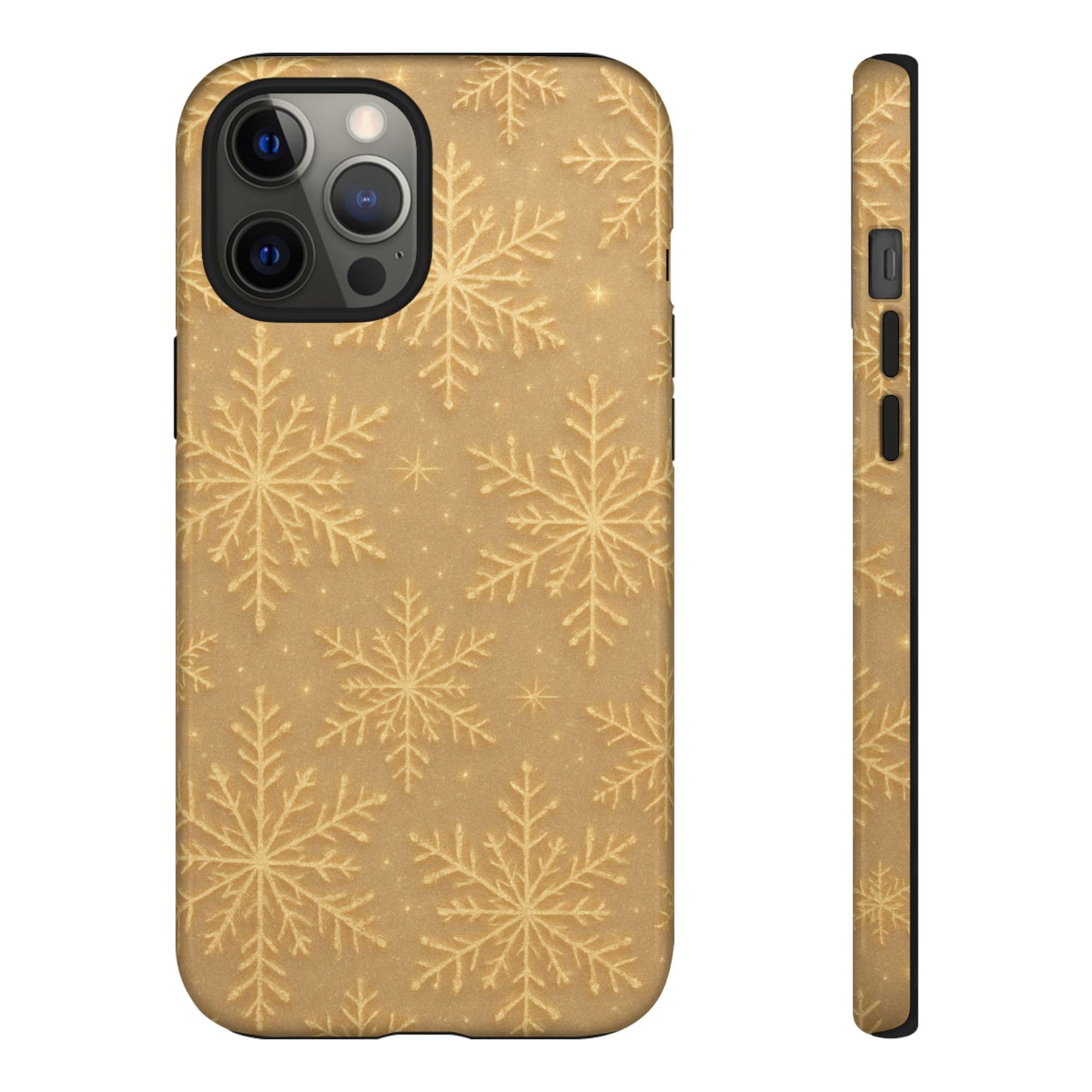 Golden Snowflake Holiday iPhone Case - Shamo's