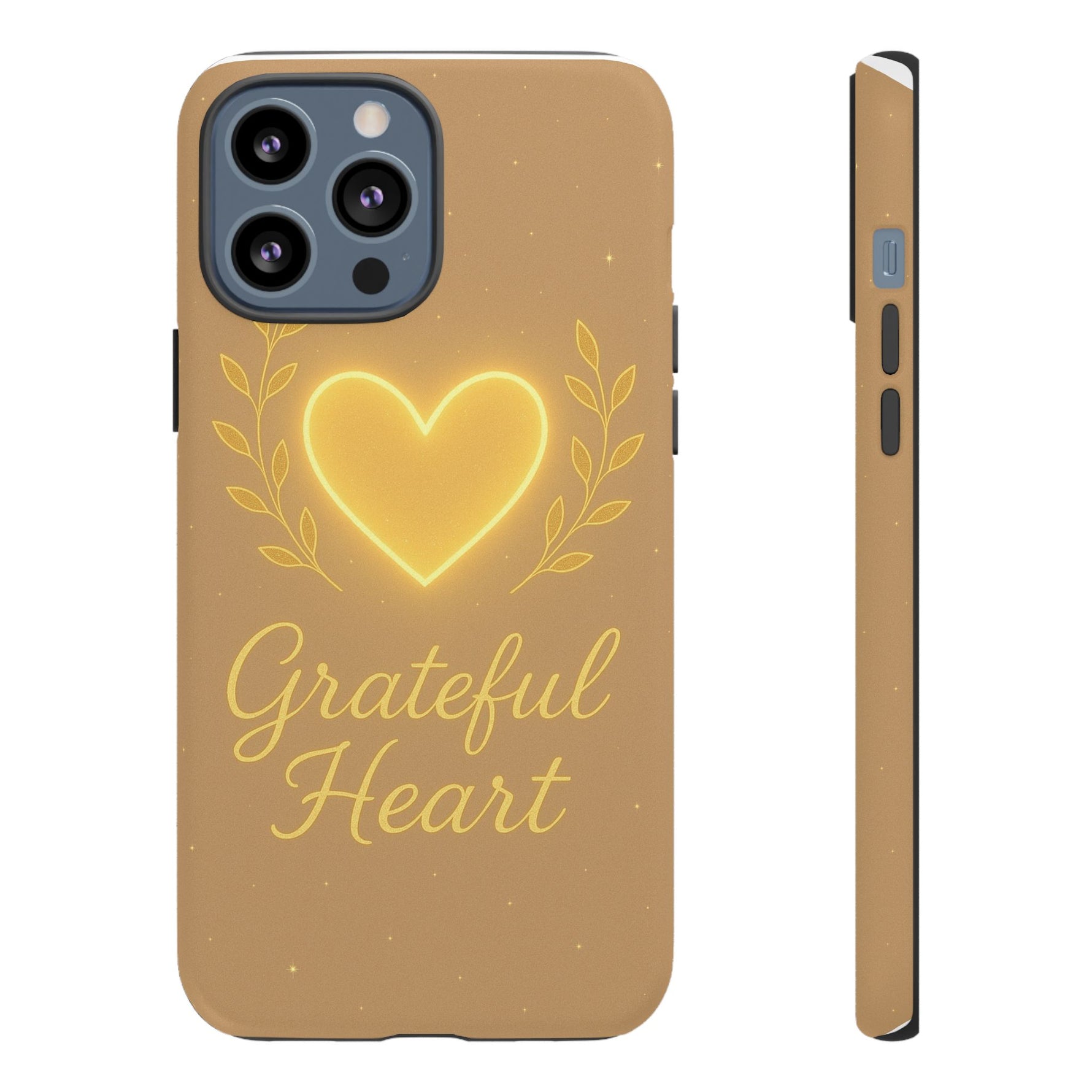 Grateful Heart iPhone Case — Warm Neon Heart - Shamo's