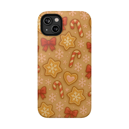 Candy Cane & Gingerbread Holiday iPhone Case — Impact-Resistant