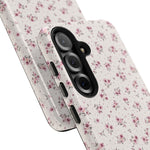 Rosebud Floral Tough iPhone Case — Pink Vintage Flower Protective Cover - iPhone 17 - Shamo's